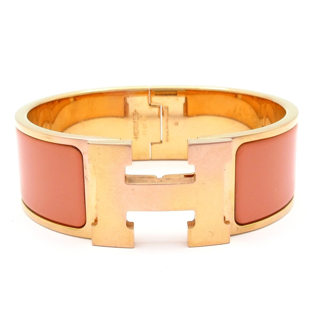 Hermès Clic Clac H Bangle Rose Gold Pink Beige
